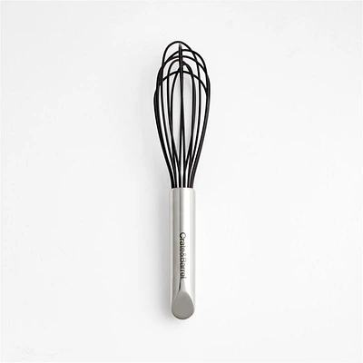 Crate & Barrel Black Silicone and Stainless Steel 9.5" Whisk