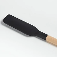 Crate & Barrel Wood and Black Silicone Jar Scraper