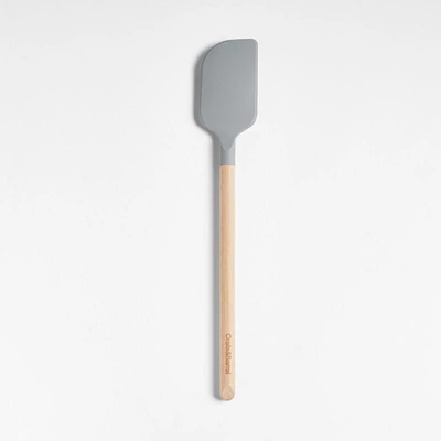 Crate & Barrel Wood and Grey Silicone Spatula
