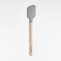 Crate & Barrel Wood and Grey Silicone Spatula