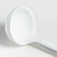 Crate & Barrel White Silicone Ladle