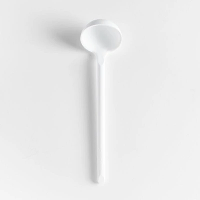 Crate & Barrel White Silicone Ladle