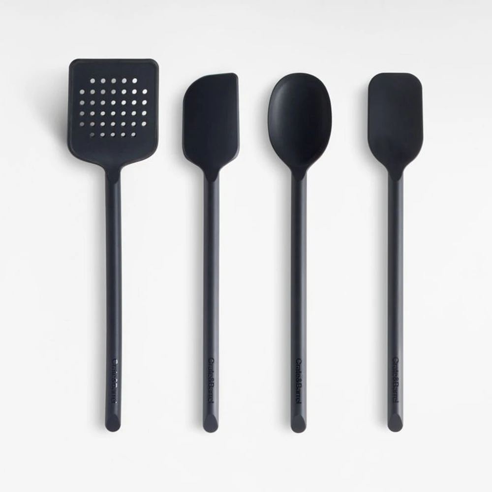 Crate & Barrel Black Silicone Utensils