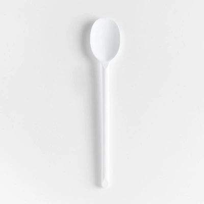 Crate & Barrel White Silicone Spoon
