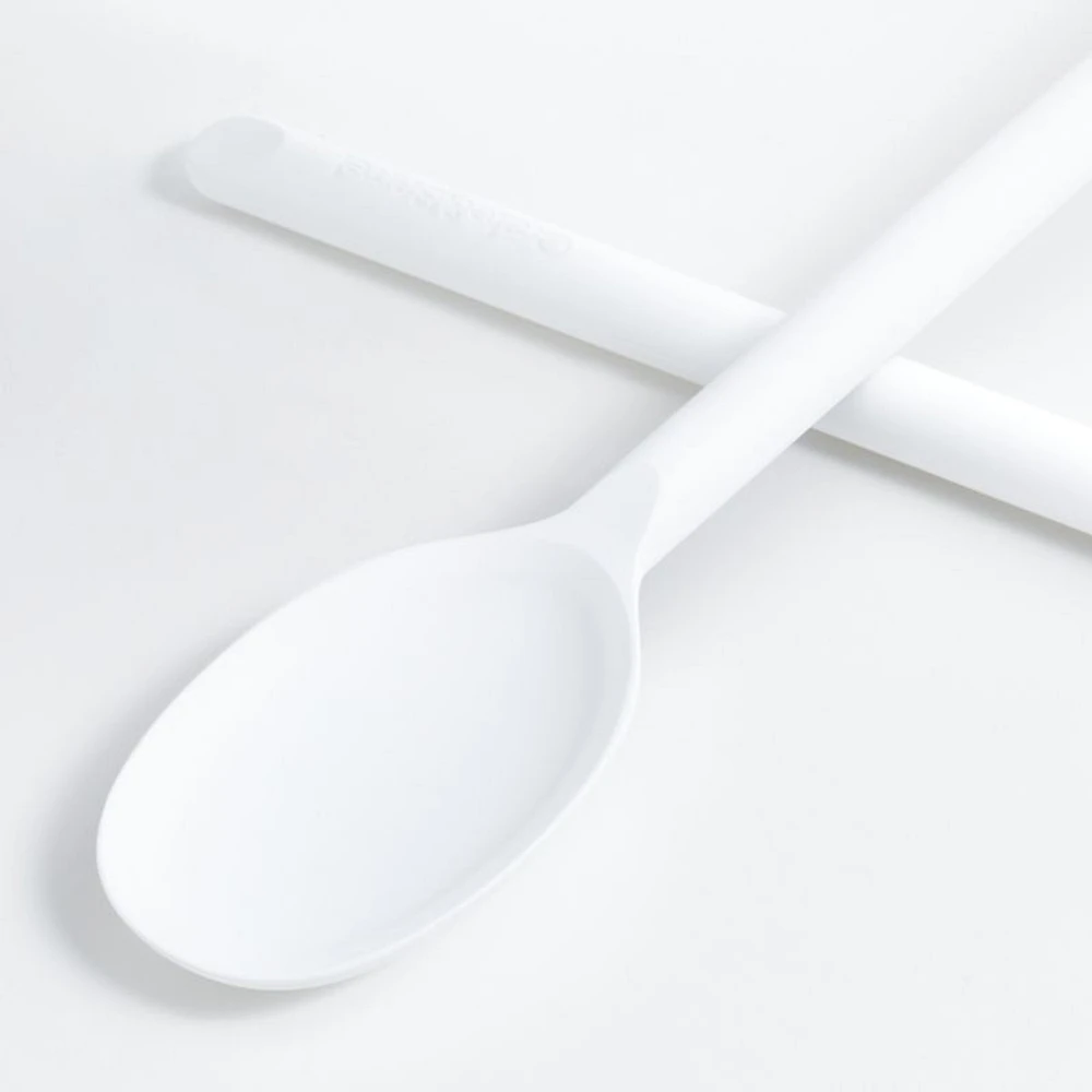 Crate & Barrel White Silicone Ladle