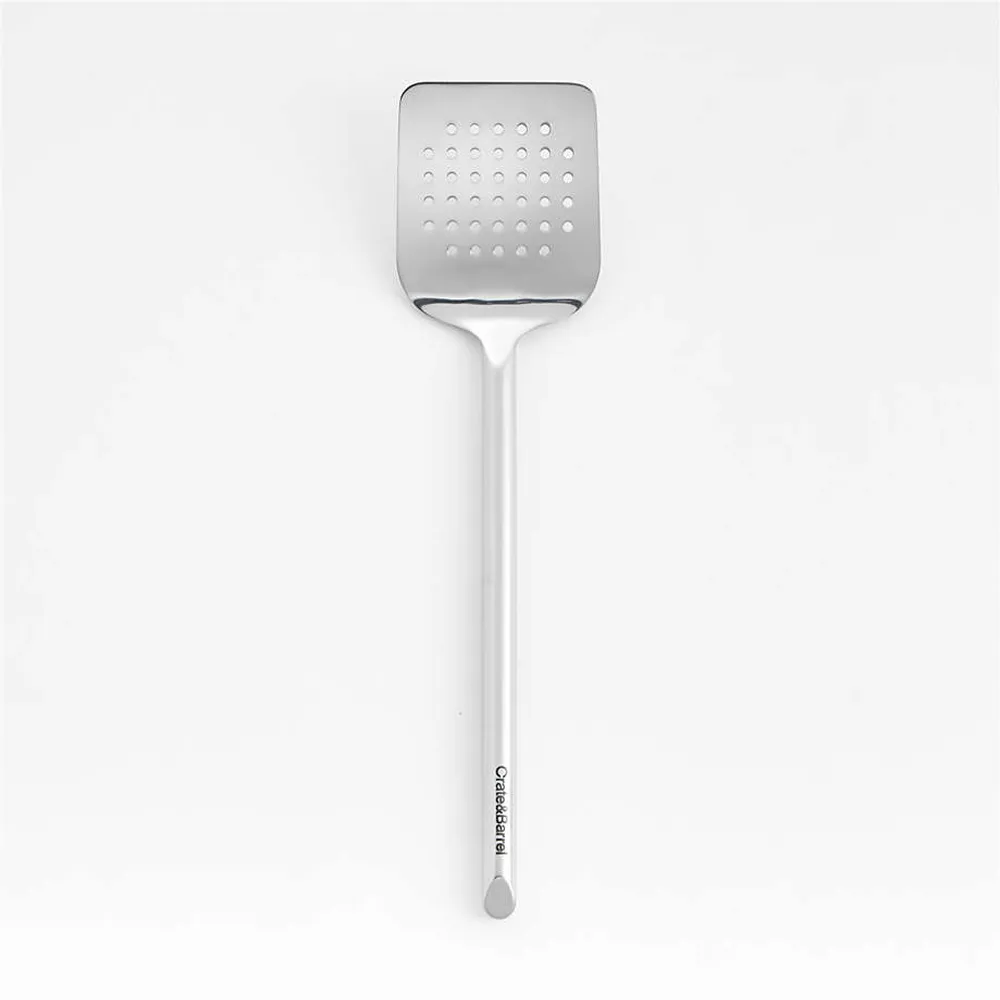 Crate&Barrel Crate & Barrel Stainless Steel Slotted Turner