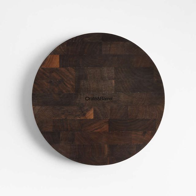 Crate & Barrel Walnut Reversible Cutting Board