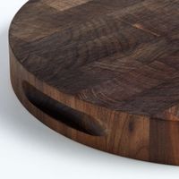 Crate & Barrel Walnut Reversible Cutting Board