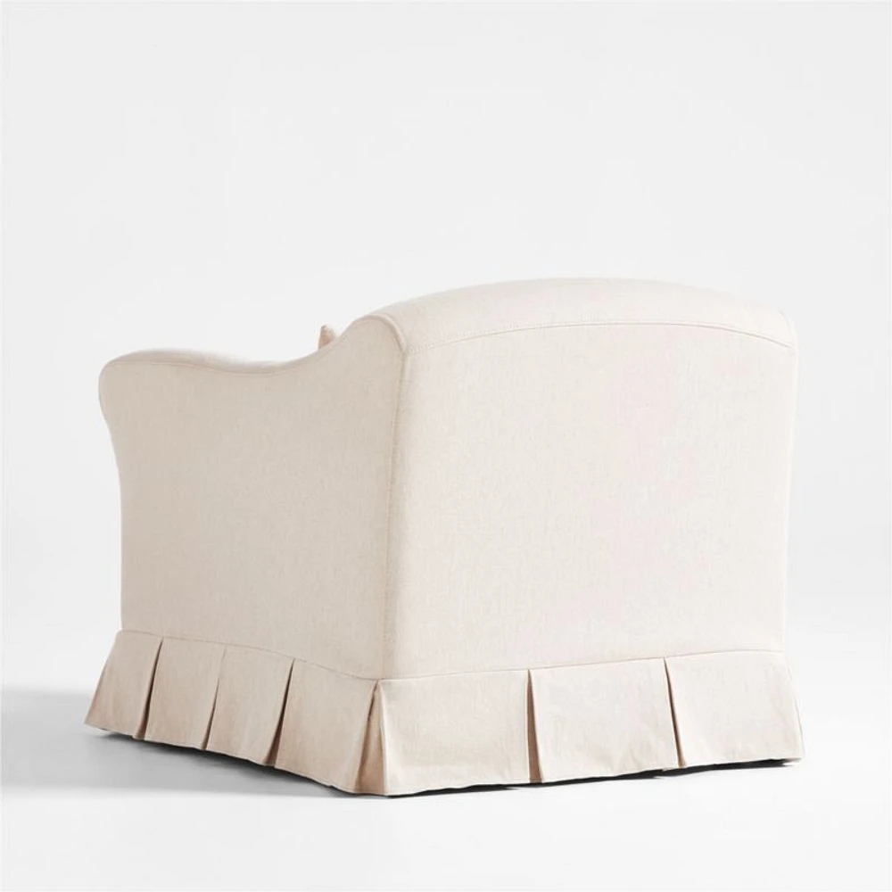 Crawford Slipcovered Chair with Box-Pleated Skirt by Jake Arnold