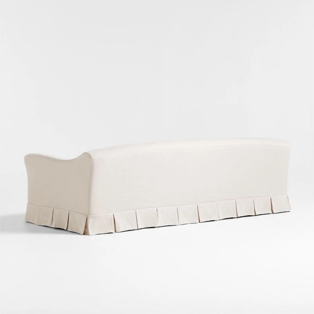 Crawford Grande Slipcovered Sofa with Box-Pleated Skirt by Jake Arnold