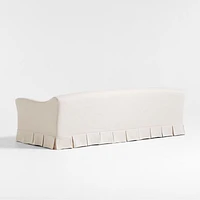 Crawford Grande Slipcovered Sofa with Box-Pleated Skirt by Jake Arnold