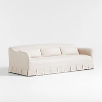Crawford Grande Slipcovered Sofa with Box-Pleated Skirt by Jake Arnold