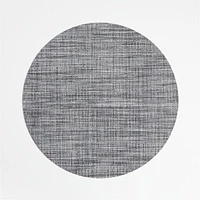 Chilewich ® Round Crepe Grey Easy-Clean Vinyl Placemat