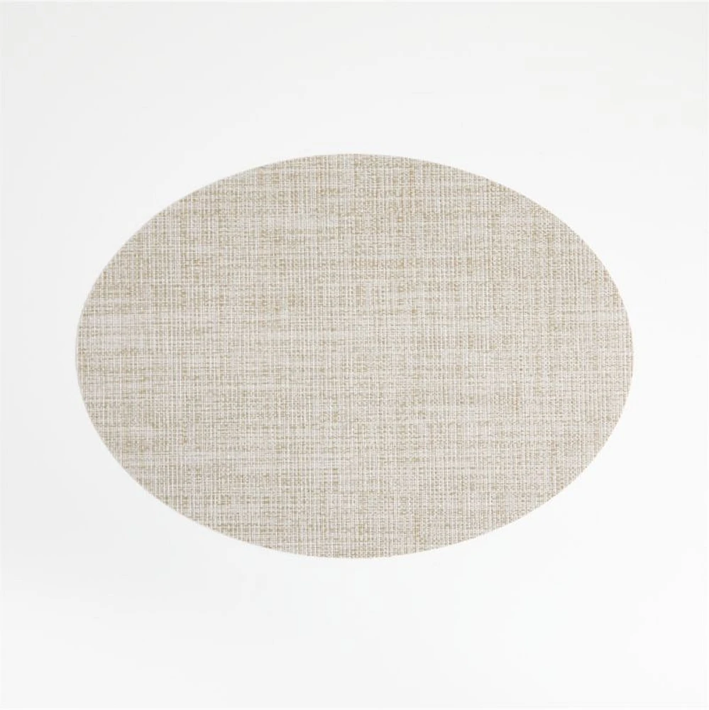 Chilewich ® Oval Crepe Neutral Easy-Clean Vinyl Placemat