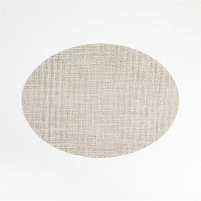 Chilewich ® Oval Crepe Neutral Easy-Clean Vinyl Placemat