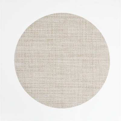 Chilewich ® Round Crepe Neutral Easy-Clean Vinyl Placemat