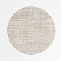 Chilewich ® Round Crepe Neutral Easy-Clean Vinyl Placemat
