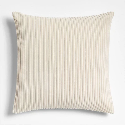 Creste 22"x22" Ivory Throw Pillow with Feather Insert by Athena Calderone