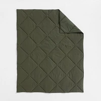 Aire Cotton Crinkle Matelasse Burnt Green Twin/Twin XL Comforter