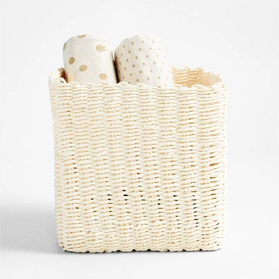 Croft Cream Handwoven Storage Bin