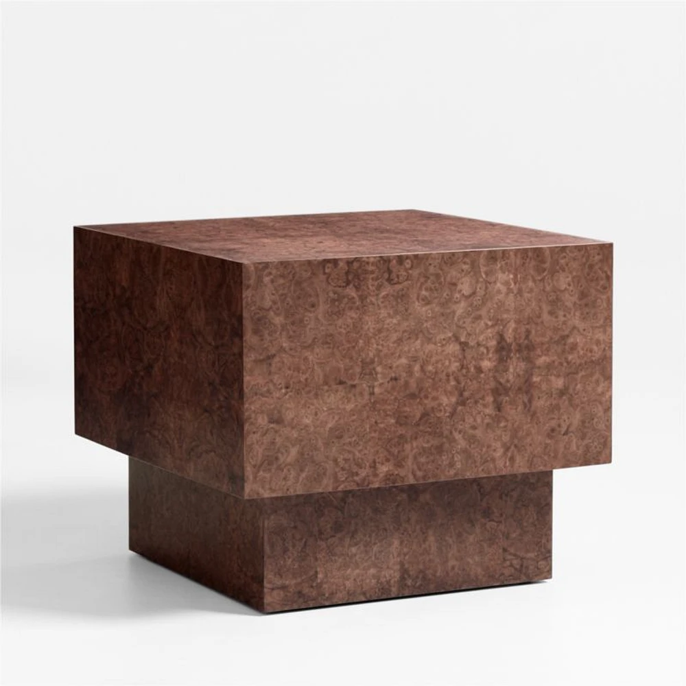 Cubist Burl End Table, Set of 2