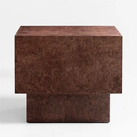 Cubist Burl End Table, Set of 2