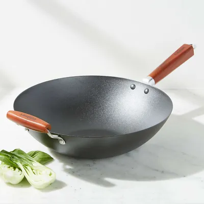 Cuisinart ® 14" Pre-Seasoned Steel Wok with Helper Handle