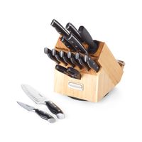 Cuisinart 15pc Stainless Steel Rotating Cutlery Block Set - Black