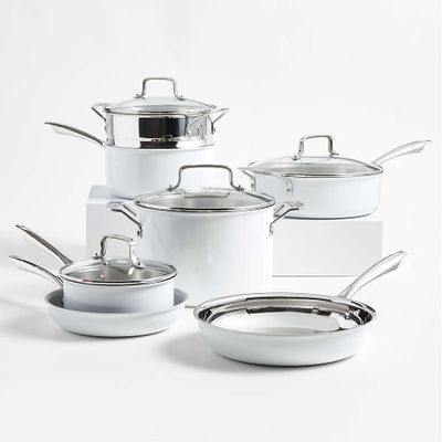 Cuisinart ® Matte White 11-Piece Cookware Set