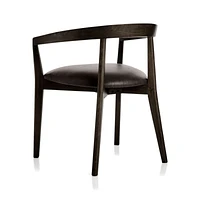 Cullen Dark Stain Granite Round Back Dining Chair