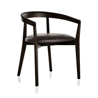 Cullen Dark Stain Granite Round Back Dining Chair