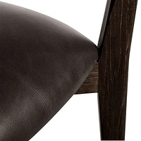 Cullen Dark Stain Granite Round Back Dining Chair