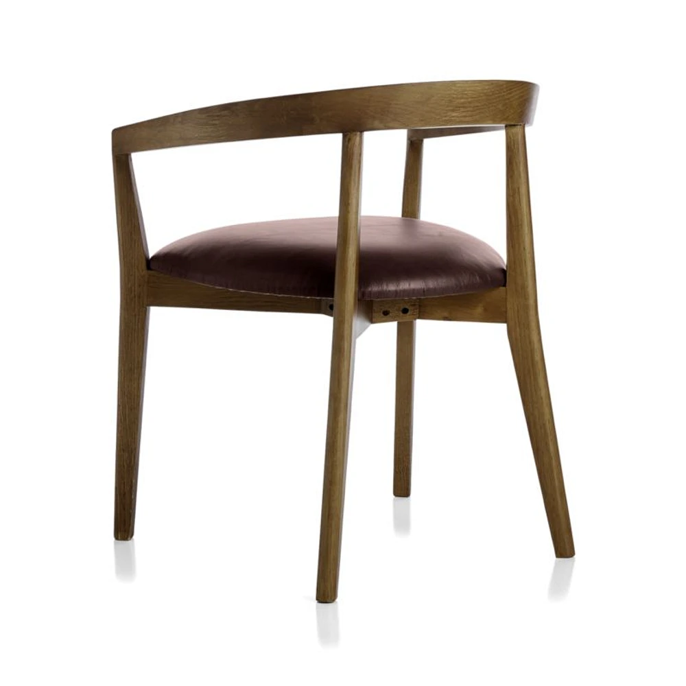 Cullen Shiitake Merlot Round Back Dining Chair