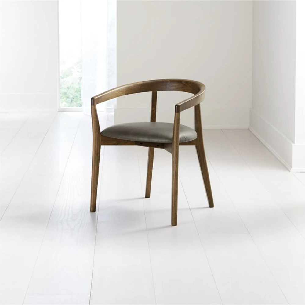 Cullen Shiitake Stone Round Back Dining Chair