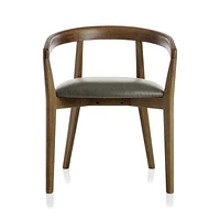 Cullen Shiitake Stone Round Back Dining Chair
