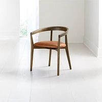 Cullen Shiitake Whiskey Round Back Dining Chair