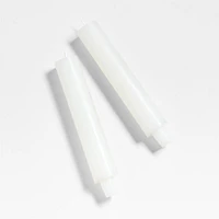 Cylinder White Taper Candles 8.5", Set of 2
