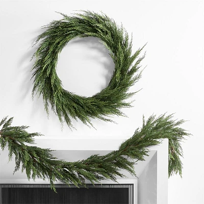 Cypress Holiday Wreath and Garland Set