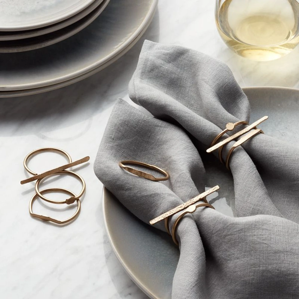 Dainty Gold Napkin Rings, Set of 3