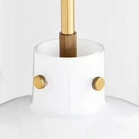 Dakota Brass Pendant Light with Large Milk Glass Globe
