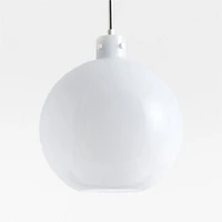 Dakota Chrome Pendant Light with Milk White Glass Globe
