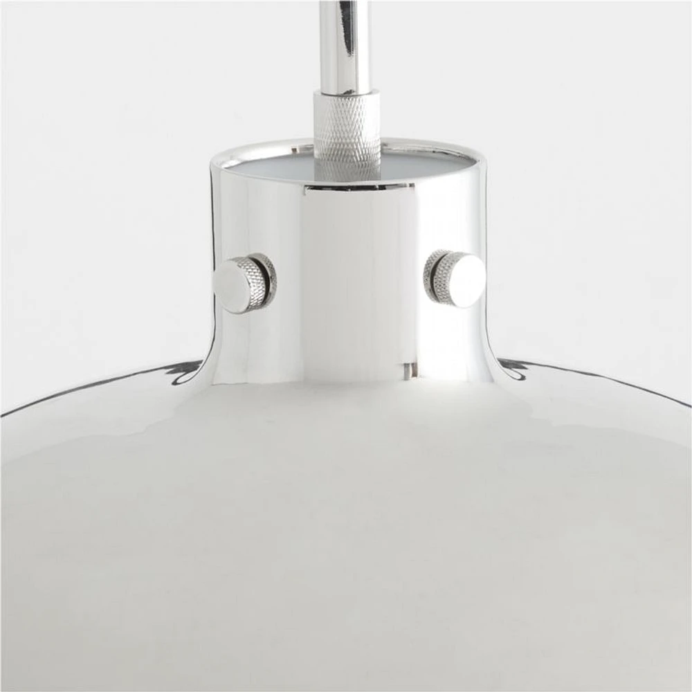 Dakota Chrome Pendant Light with Large Chrome Dome