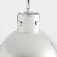 Dakota Chrome Pendant Light with Small Chrome Dome
