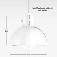 Dakota Chrome Pendant Light with Small Chrome Dome