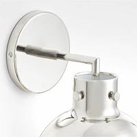 Dakota Chrome Sconce Light with Small Chrome Dome