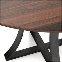 Damen 48" Brown Wood Top Dining Table