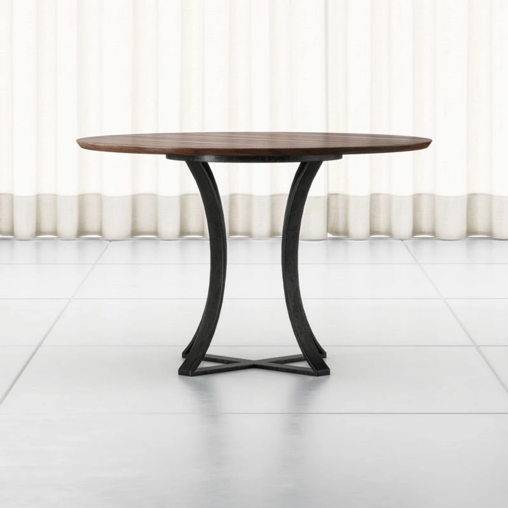 Damen 48" Brown Wood Top Dining Table