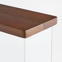 Rectangular Acrylic Food Storage with Wood Lid