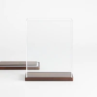 Rectangular Acrylic Food Storage with Wood Lid
