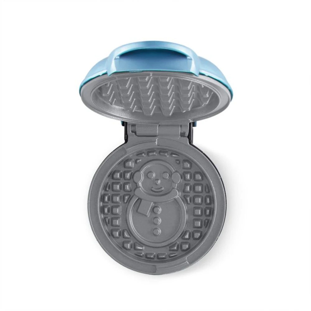 Dash ® Snowman Mini Waffle Maker with Ceramic Non-Stick Plates